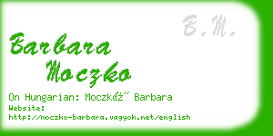 barbara moczko business card